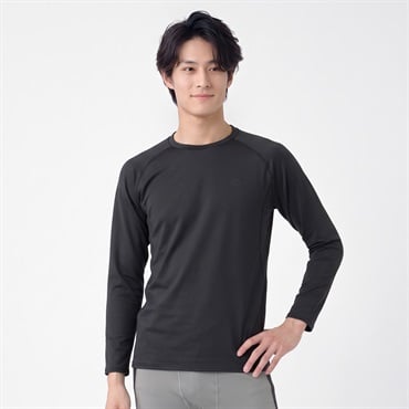 sporsium(スポージアム) コンプレッションインナー ウォーム クルーネック メンズ(ブラック-Ｍ)