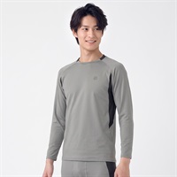 sporsium(スポージアム) コンプレッションインナー ウォーム クルーネック メンズ(ライトグレー-Ｍ)
