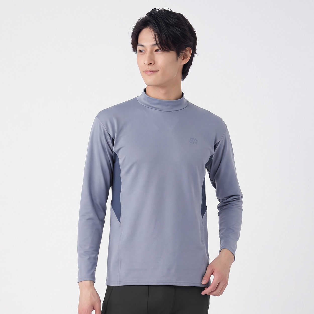 sporsium(スポージアム) コンプレッションインナー ウォーム ハイネック メンズ(ブルー-２ＸＬ)