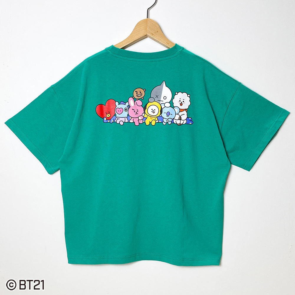 tシャツ 「BT21」プリント＆刺しゅう半袖Tシャツ(大人) レディース 楽天市場】【送料無料】BT21 BTS 半袖 Tシャツ 半袖Tシャツ ロゴ