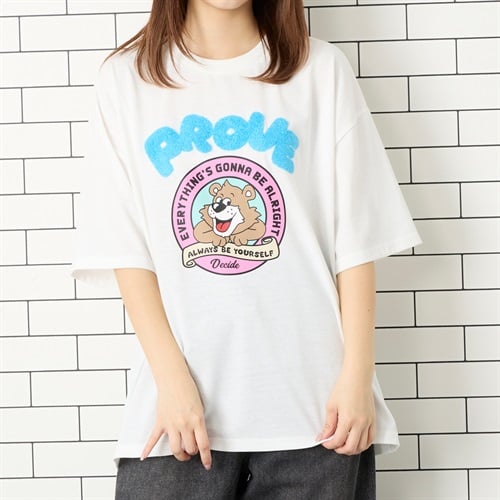 天竺ロゴサガラサークルTシャツ Doublefocus (ダブルフォーカス)(オフ-L)