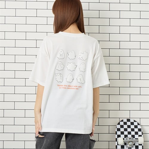 天竺半袖オバケTシャツ Doublefocus (ダブルフォーカス)(オフ-M)