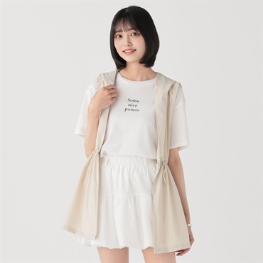 KフードジレTシャツアンサンブル レディス Doublefocus (ダブルフォーカス)(アイボリー-S)