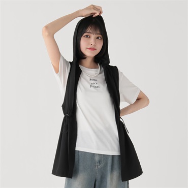 KフードジレTシャツアンサンブル レディス Doublefocus (ダブルフォーカス)(クロ-S)