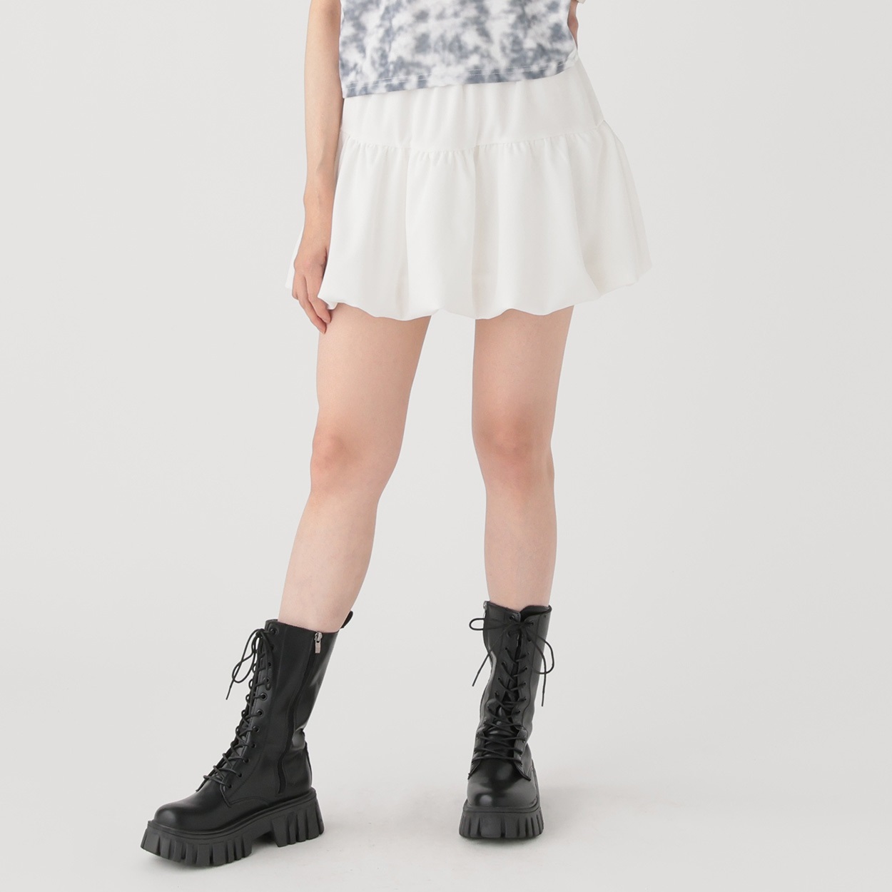 Kカットバルーンスカート レディス Doublefocus (ダブルフォーカス)(シロ-M)
