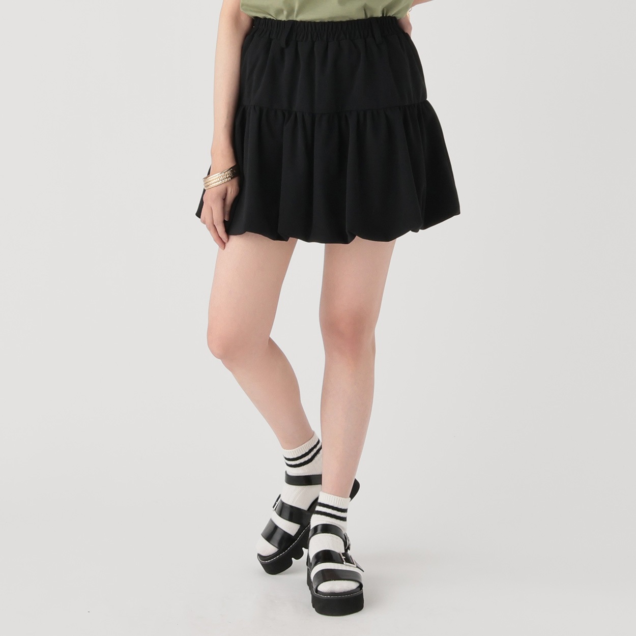 Kカットバルーンスカート レディス Doublefocus (ダブルフォーカス)(クロ-S)