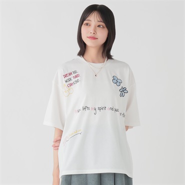 TCOEラクガキPTシシュウT レディス Doublefocus (ダブルフォーカス)(シロ-S)