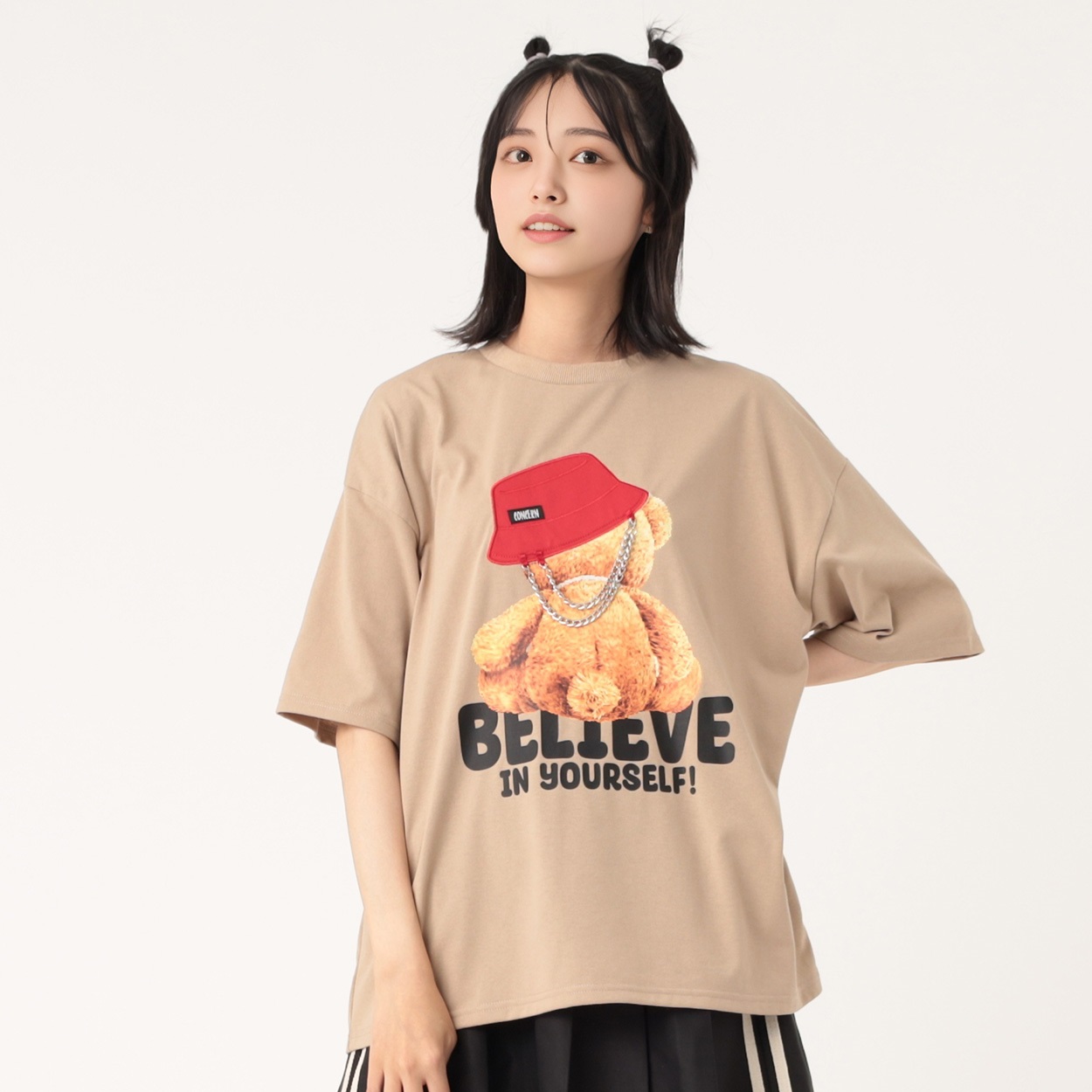 くまチェーンTシャツ レディス Doublefocus (ダブルフォーカス