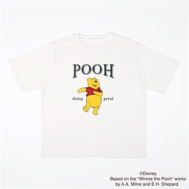 プーさん ツイルTシャツ レディス Doublefocus (ダブルフォーカス)(オフ-S)