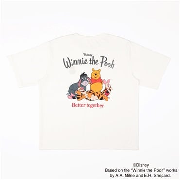 プーさん ラメ発泡Tシャツ レディス Doublefocus (ダブルフォーカス)(オフ-S)