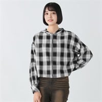 チェックフード付きシャツ レディス Doublefocus (ダブルフォーカス