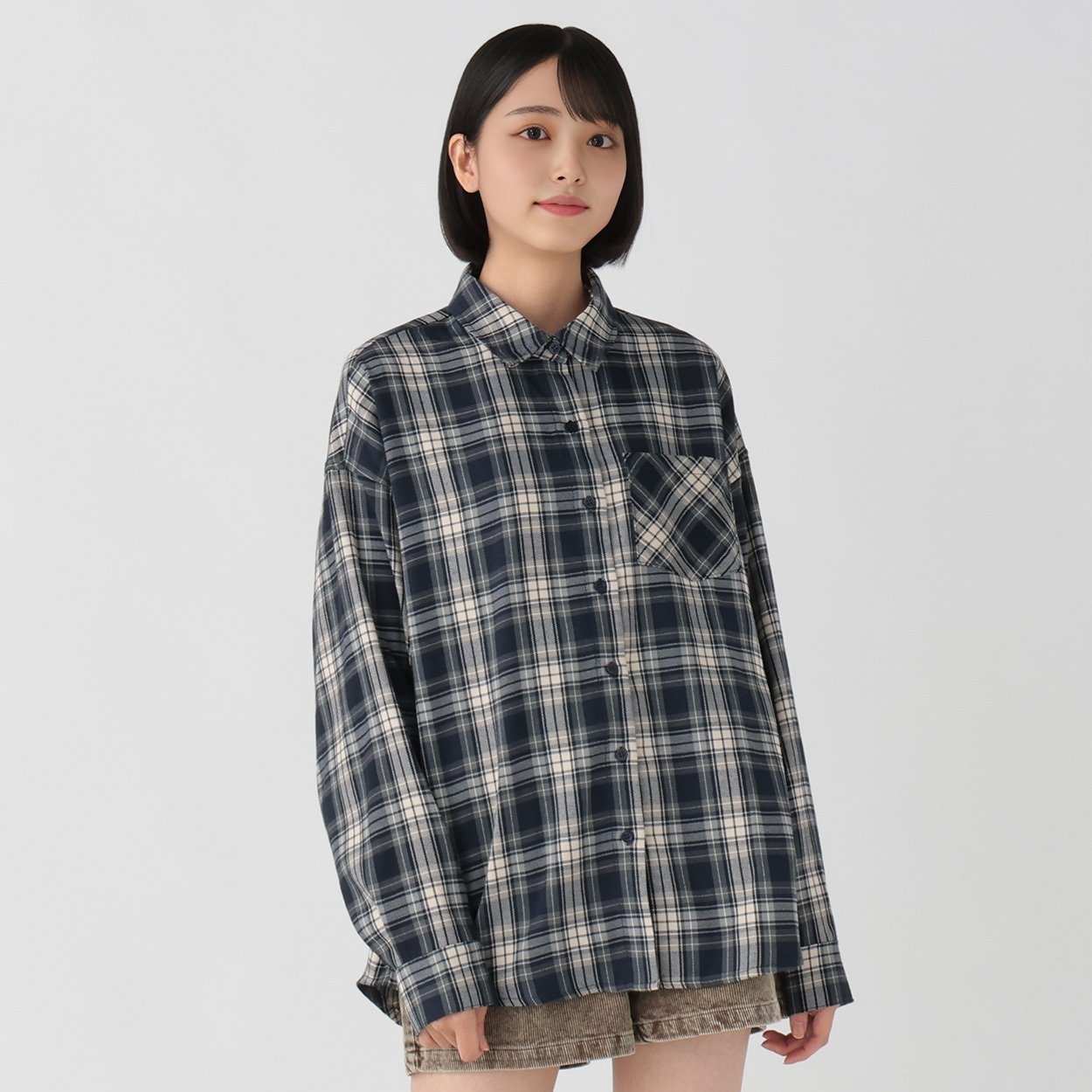 ビックチェックシャツ レディス Doublefocus (ダブルフォーカス