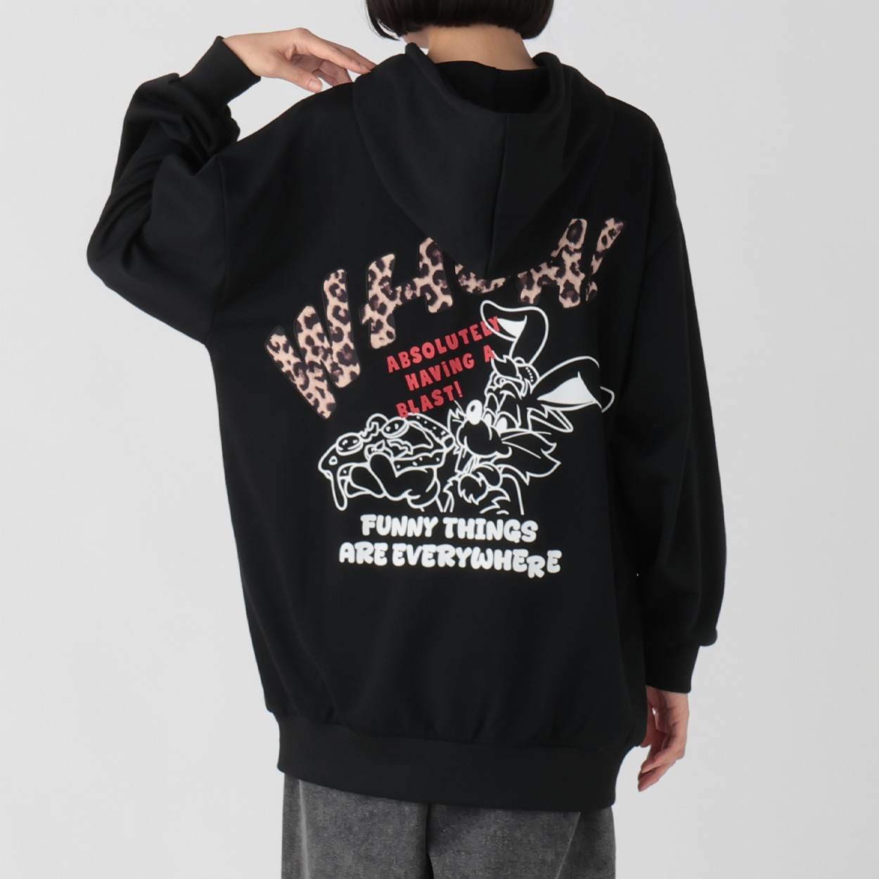 ❣️SALE❣️【Dior】 ウサギプリント パーカー【大人でも着られます！】 裏毛貼付けうさぎパーカ レディス Doublefocus (ダブルフォーカス