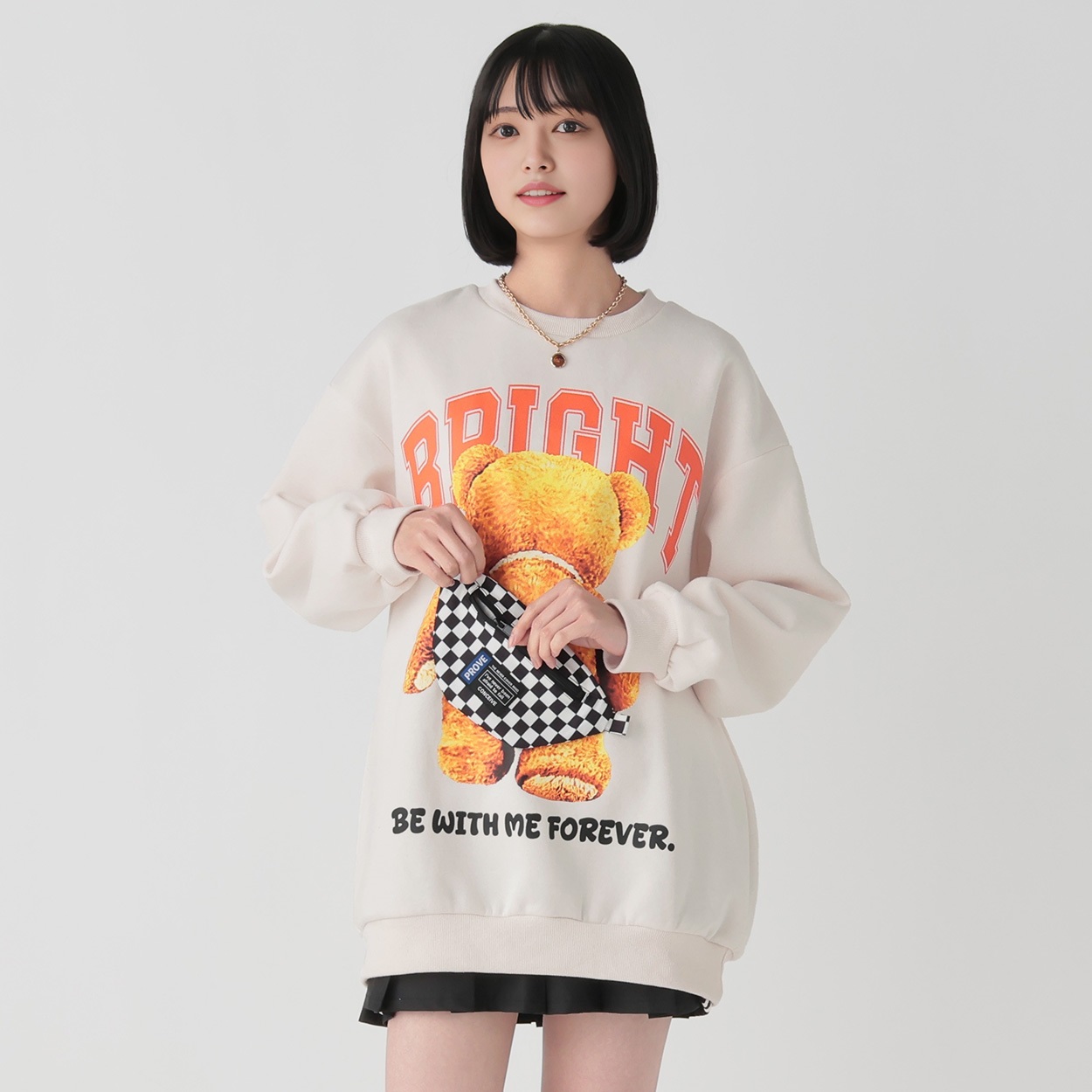 裏起毛クマBAG付プルオーバー レディス Doublefocus(ダブルフォーカス