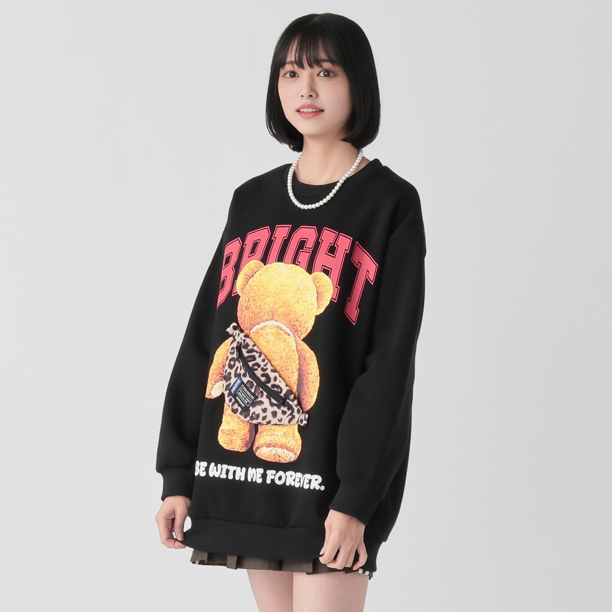 裏起毛クマBAG付プルオーバー レディス Doublefocus(ダブルフォーカス