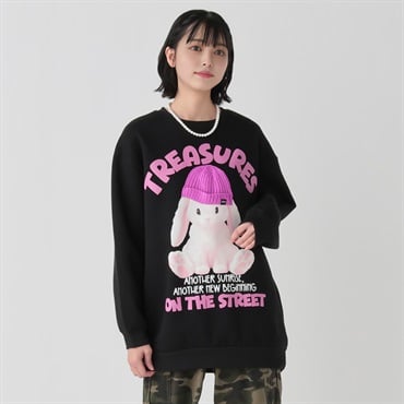 裏起毛ウサギニット帽プルオーバー レディス Doublefocus(ダブル