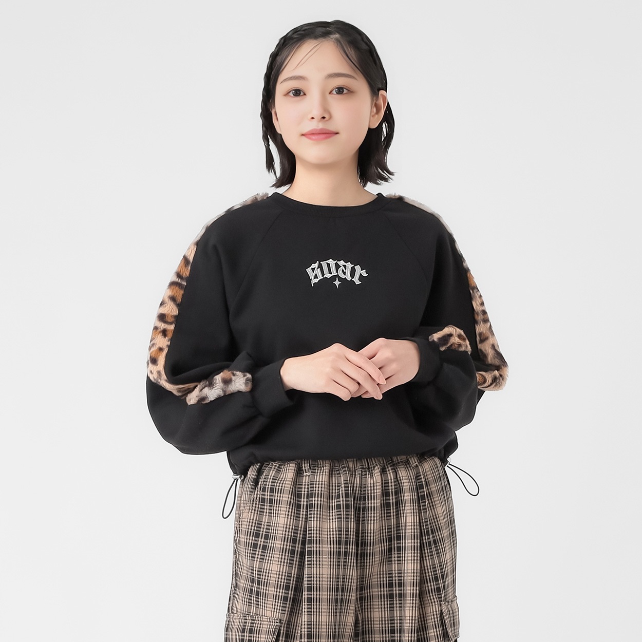 裏起毛袖ファーラインプルオーバー レディス Doublefocus(ダブル