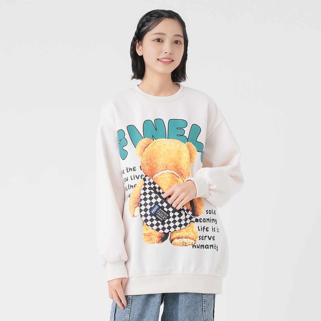 裏起毛くまBAGプルオーバー レディス Doublefocus(ダブルフォーカス