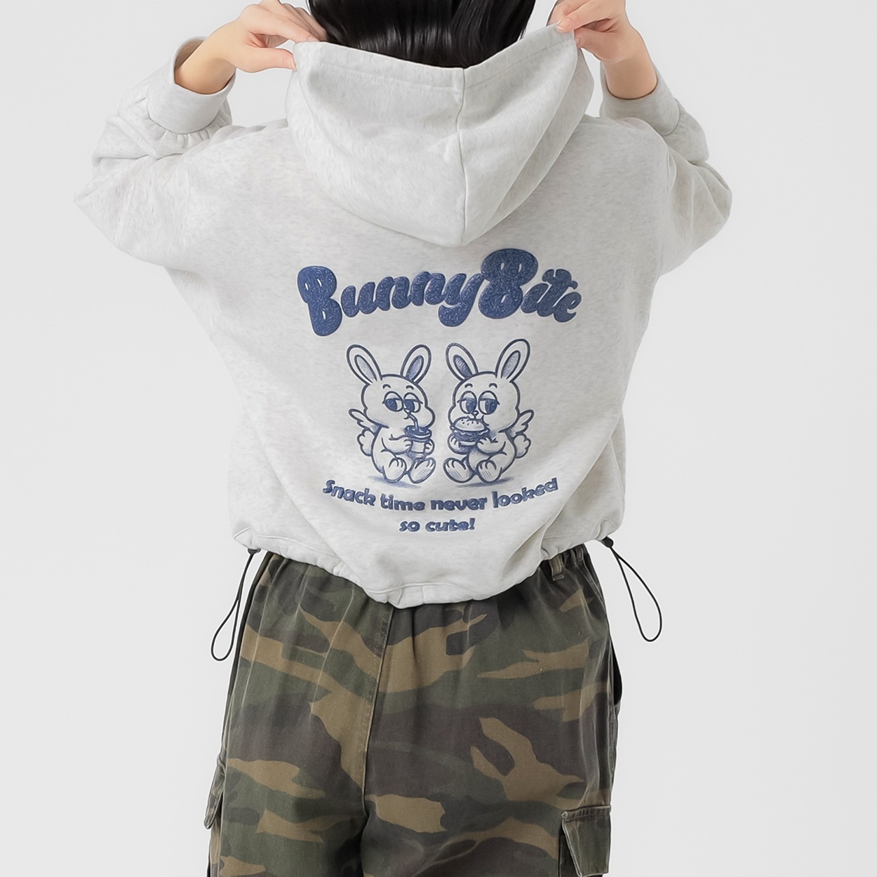 裏起毛ラメうさぎパーカ レディス Doublefocus(ダブルフォーカス