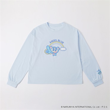 エンジェルブルー 長袖シャツ エンジェルブルー長袖プリントTシャツ レディス Doublefocus(ダブル