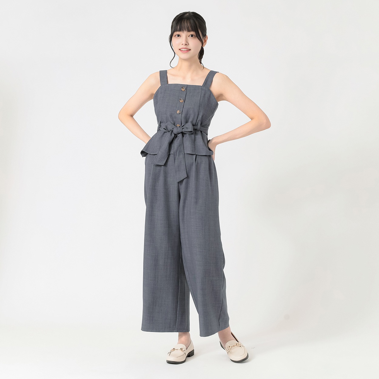 麻調合繊ビスチェセットアップ レディス Doublefocus(ダブルフォーカス