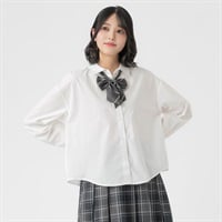 スクールシャツ レディス Doublefocus(ダブルフォーカス)(シロ-S)
