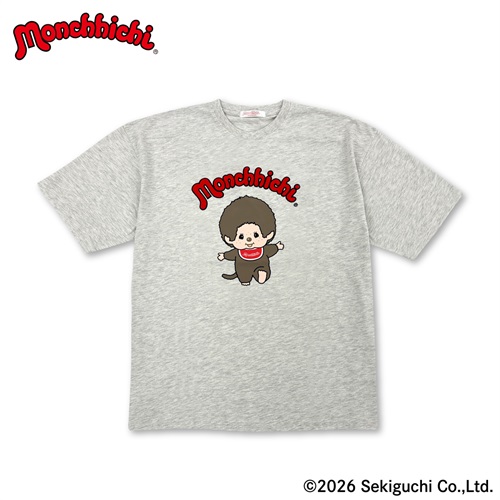 モンチッチ」プリントTシャツ〈ロゴ刺繍入り〉 ユニセックス