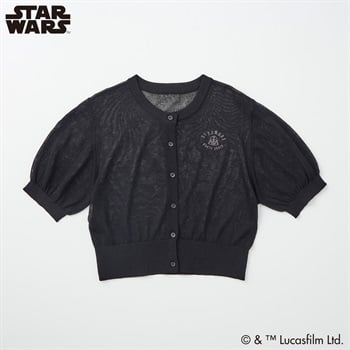スター・ウォーズ レーヨン混シアー半袖カーディガン レディス Doublefocus(ダブルフォーカス)(クロ-S)