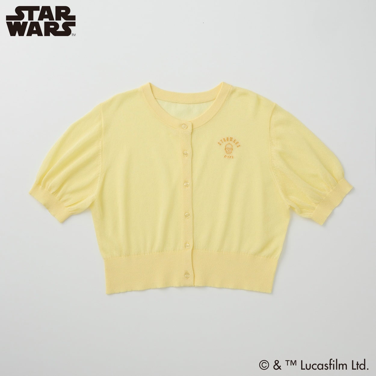 スター・ウォーズ レーヨン混シアー半袖カーディガン レディス Doublefocus(ダブルフォーカス)(ウスキイロ-S)