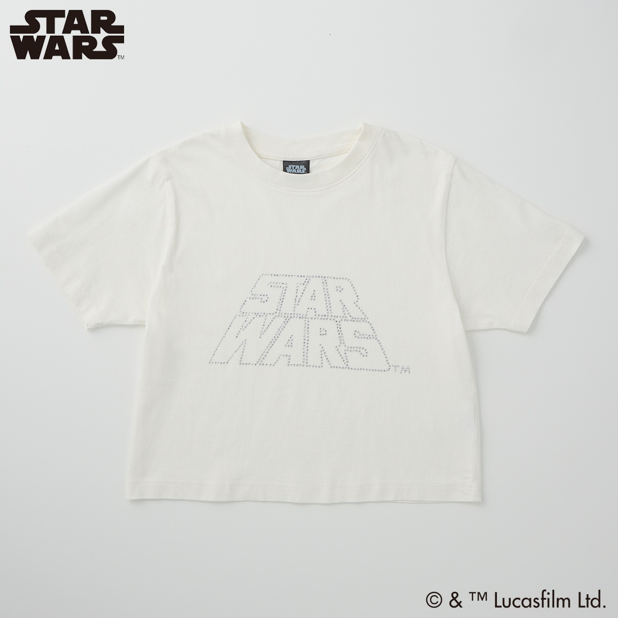 スター・ウォーズ ストーンロゴ短丈半袖Tシャツ レディス Doublefocus