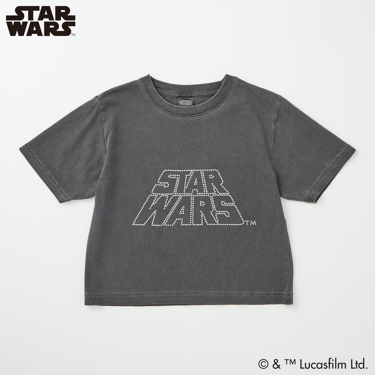 スター・ウォーズ ストーンロゴ短丈半袖Tシャツ レディス Doublefocus