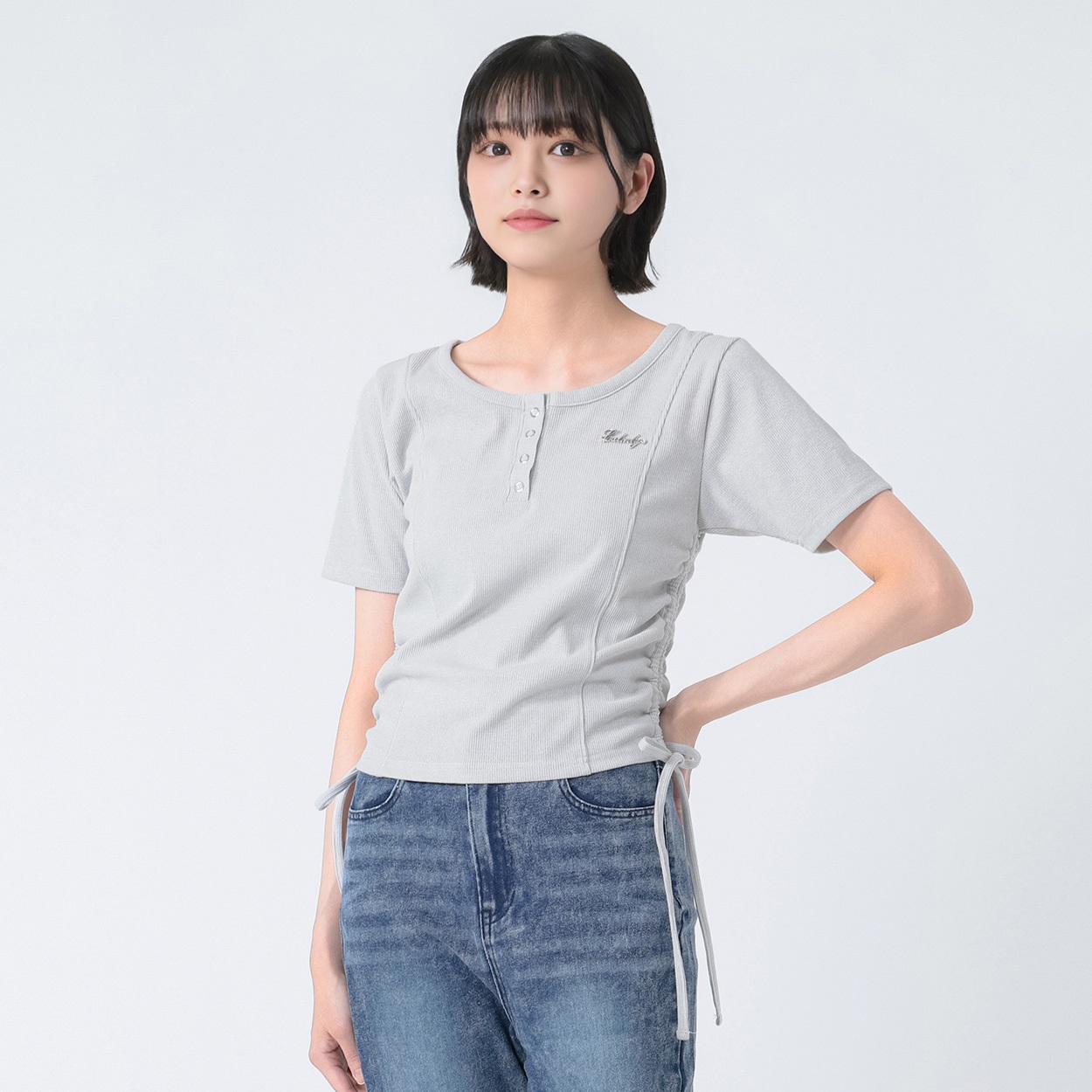 ラメテレコリブ脇シャーリングプルオーバー レディス Doublefocus(ダブルフォーカス)(シロ-M)