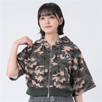 ミニ裏毛ダブルジップパーカ レディス Doublefocus(ダブルフォーカス)(迷彩-S)