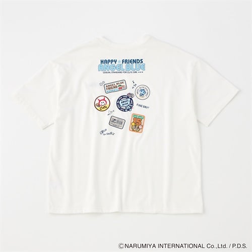 エンジェルブルーワッペン風Tシャツ レディス Doublefocus(ダブルフォーカス)