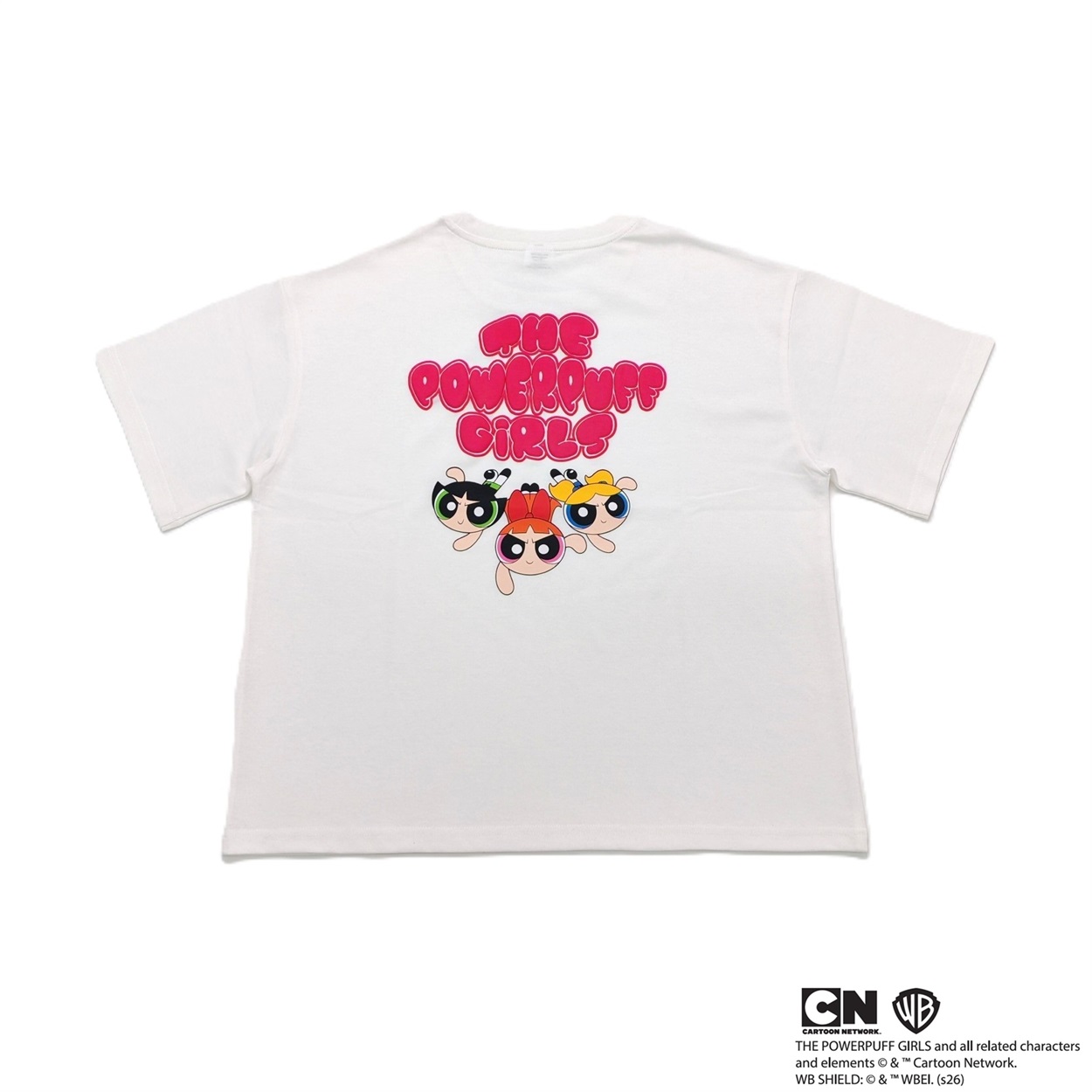 パワーパフガールズ 発泡Tシャツ レディス Doublefocus(ダブルフォーカス)(シロ-M)