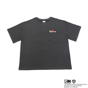 パワーパフガールズ 刺しゅうTシャツ レディス Doublefocus(ダブルフォーカス)(チャコ－ルグレ－-S)