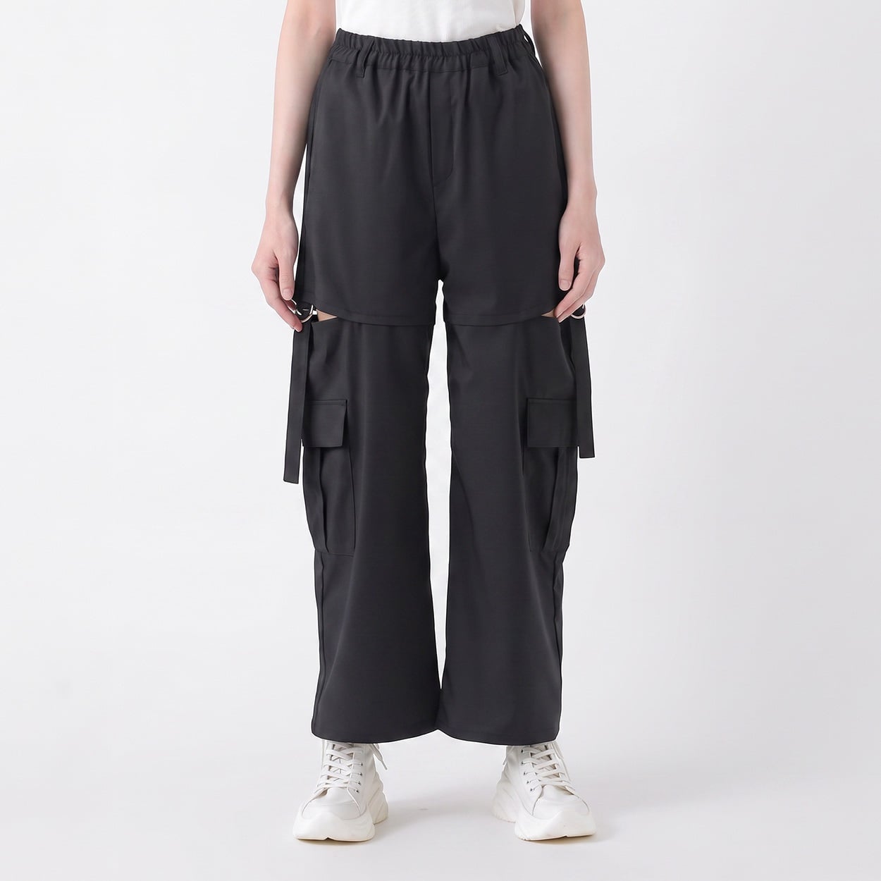 カッティングパンツ レディス Doublefocus(ダブルフォーカス)(クロ-M)