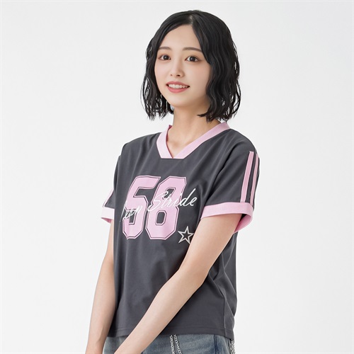 ナンバリングTシャツ レディス Doublefocus(ダブルフォーカス)(チャコ－ルグレ－-S)