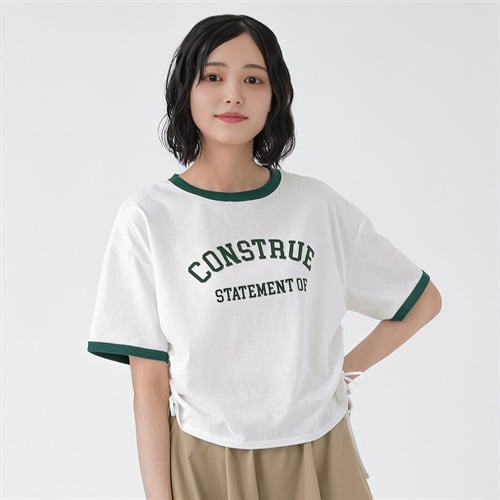 リンガーロゴフロッキーTシャツ レディス Doublefocus(ダブルフォーカス)