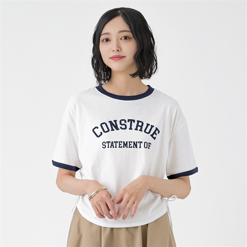 リンガーロゴフロッキーTシャツ レディス Doublefocus(ダブルフォーカス)(コイアオ-S)