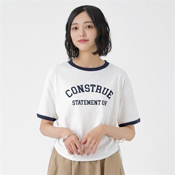 リンガーロゴフロッキーTシャツ レディス Doublefocus(ダブルフォーカス)(コイアオ-S)
