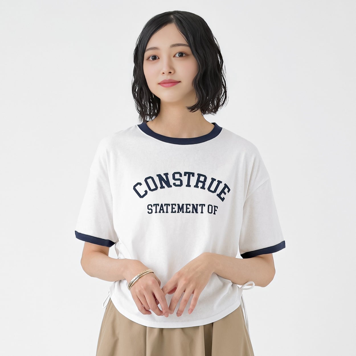 リンガーロゴフロッキーTシャツ レディス Doublefocus(ダブルフォーカス)(コイアオ-M)