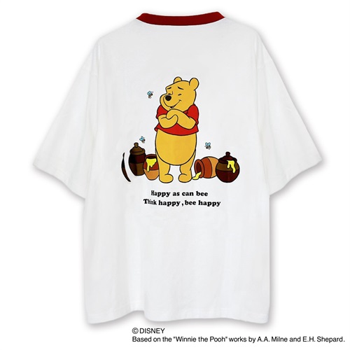 くまのプーさん/リンガーTシャツ ユニセックス Doublefocus(ダブルフォーカス)