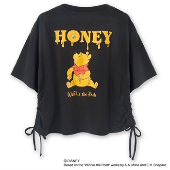 くまのプーさん/シャーリングTシャツ ユニセックス Doublefocus(ダブルフォーカス)(チャコ－ルグレ－-S)