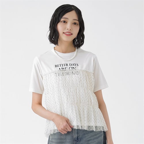 チュールビスチェドッキングTシャツ レディス Doublefocus(ダブルフォーカス)