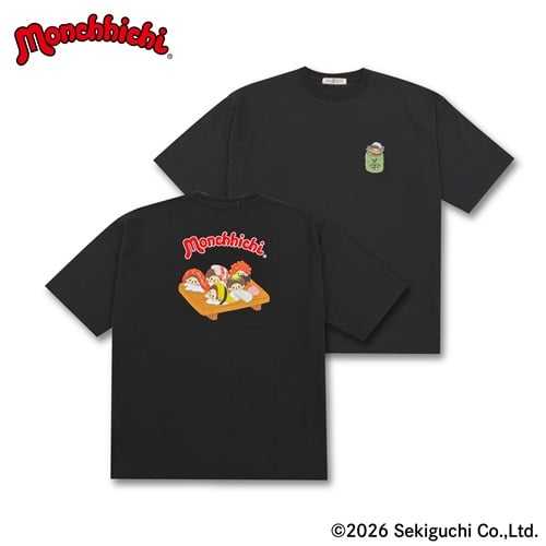 お寿司プリント「モンチッチ」半袖Ｔシャツ  Doublefocus(ダブルフォーカス)