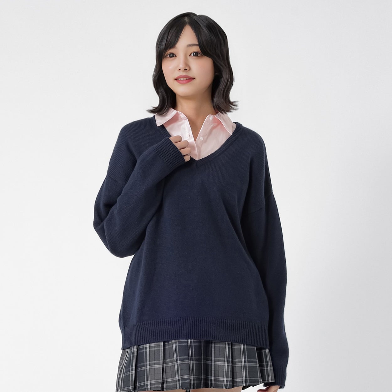 スクールVネックプルオーバー レディス Doublefocus(ダブルフォーカス)(コイアオ-S)