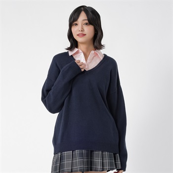 スクールVネックプルオーバー レディス Doublefocus(ダブルフォーカス)(コイアオ-S)
