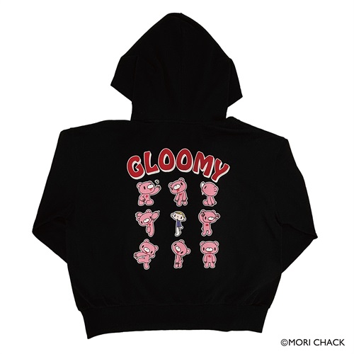 「GLOOMY」9連ZIPパーカ ユニセックス Doublefocus(ダブルフォーカス)(クロ-M)