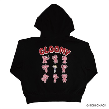 「GLOOMY」9連ZIPパーカ ユニセックス Doublefocus(ダブルフォーカス)(クロ-M)